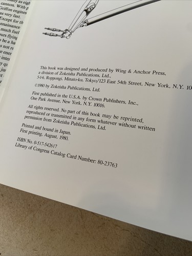 SPITFIRE by Bill Sweetman Rikyu Watanabe 1980 Hardcover, Jane's First printing - Picture 7 of 7