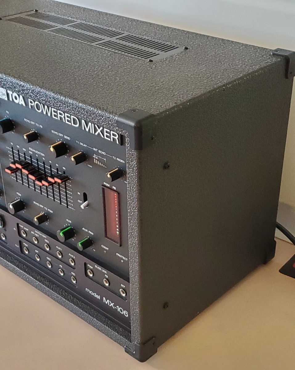 TOA Powered Mixer MX-106. Six input channels 120 Watts into TOA Powered Mixer MX-106. Six input channels 120 Watts into