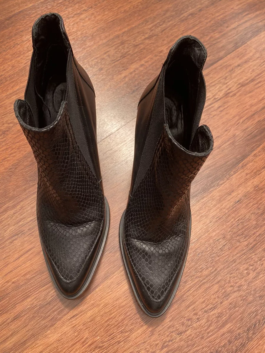Office snakeskin store ankle boots