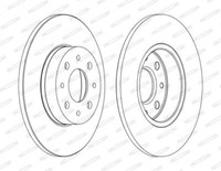 2X Ferodo DDF1741C Bremsscheibe FüR Alfa Romeo