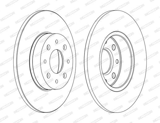 2X Ferodo DDF1741C Bremsscheibe FüR Alfa Romeo-image