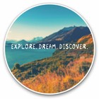 2 x Vinyl Stickers 25cm - Explore Dream Discover Travel Quote Cool Gift #15897