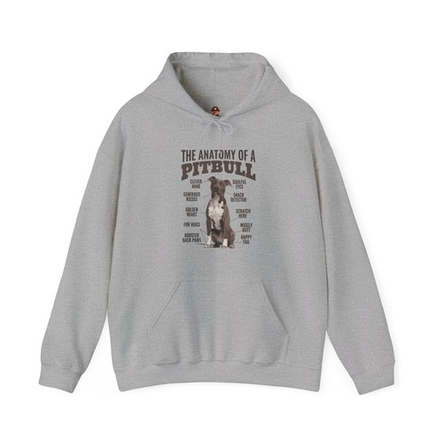 Lustiger Hoodie Anatomie eines Pitbulls Pitbull Haustierliebhaber Dogdad Dogmom Geschenk - Bild 12 von 65