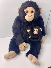 Animal Alley Chimpanzee Mom  Baby Plush Stuffed Monkey Ape Realistic Toys R Us
