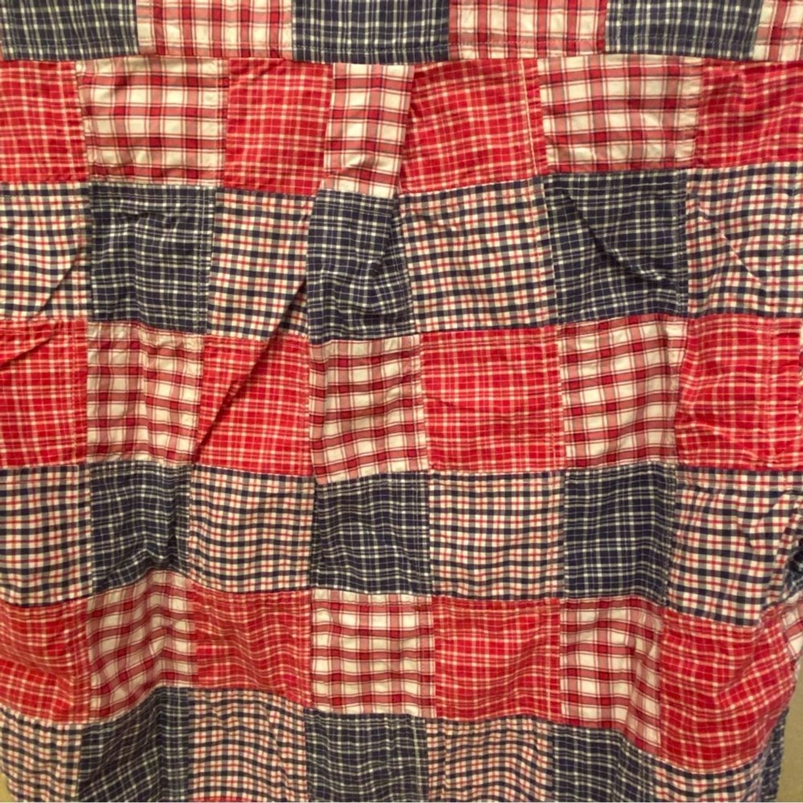 NAUTICA Plaid Patchwork Button Short Sleeve Top S… - image 6