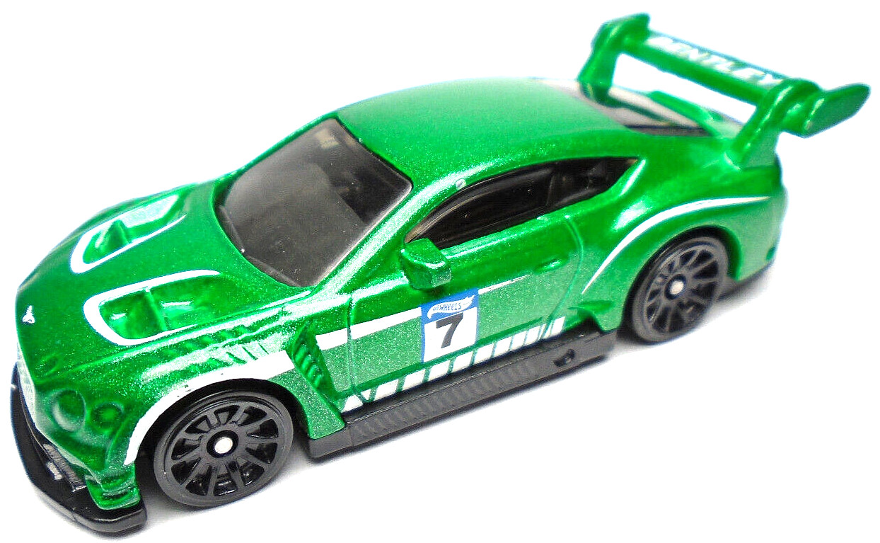 2020 HOT WHEELS 2018 BENTLEY CONTINENTAL GT3 #7 GREEN 2 7/8" DIECAST RACE CAR