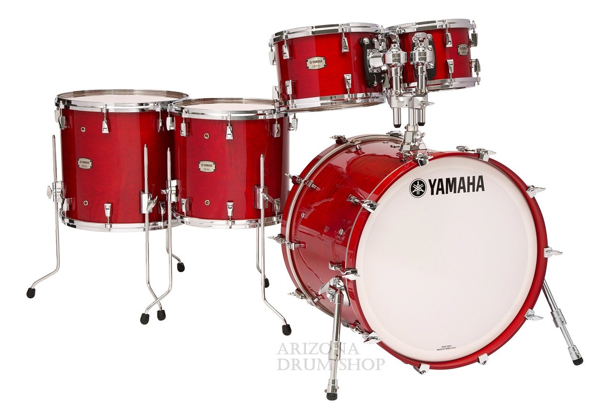 Yamaha Absolute Hybrid Maple 5pc Drum Set - AUTUMN RED - 20x16-10