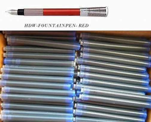 50 WATERMAN Fountain Pen ink Cartridges, Refills for Harley Davidson pen  BLUE