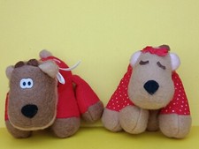 1980'S HALLMARK RODNEY REINDEER PUNY POCKET SIZE ROCCO  RAMONA PLUSH 3"