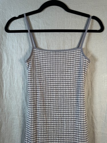 Vestido Aritzia Wilfred Blanco Gris Calado Talla 2 XS Bodycon Correas Cuadradas Cuello - Imagen 3 de 11