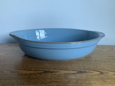 Colonial Blue Denby Large Oval Serving Dish 32cm