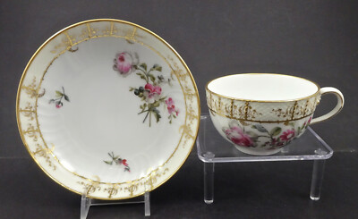 Antique KPM Berlin Tea Cup & Saucer