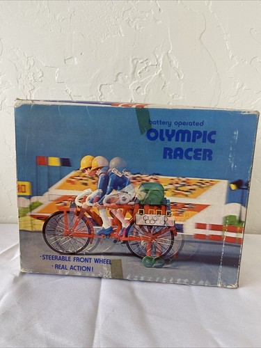 Battery Operated Olympic Racer Vintage Kresge Bike Bicycle Toy - Picture 2 of 5