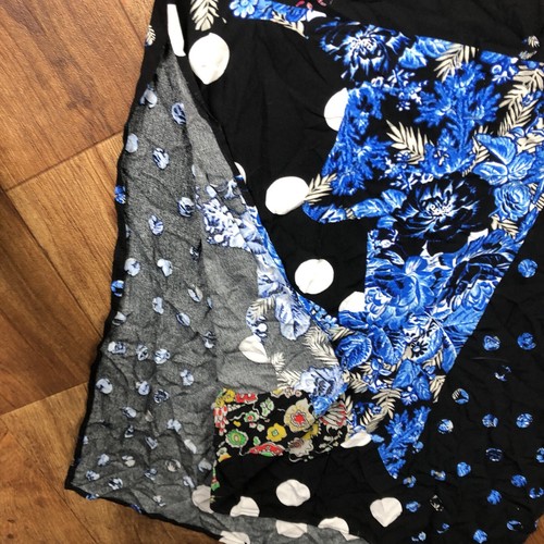 Desigual Damen Gr. M schwarz blau Blumen Multi Print Cutout Rücken Kleid *LESEN - Bild 10 von 19