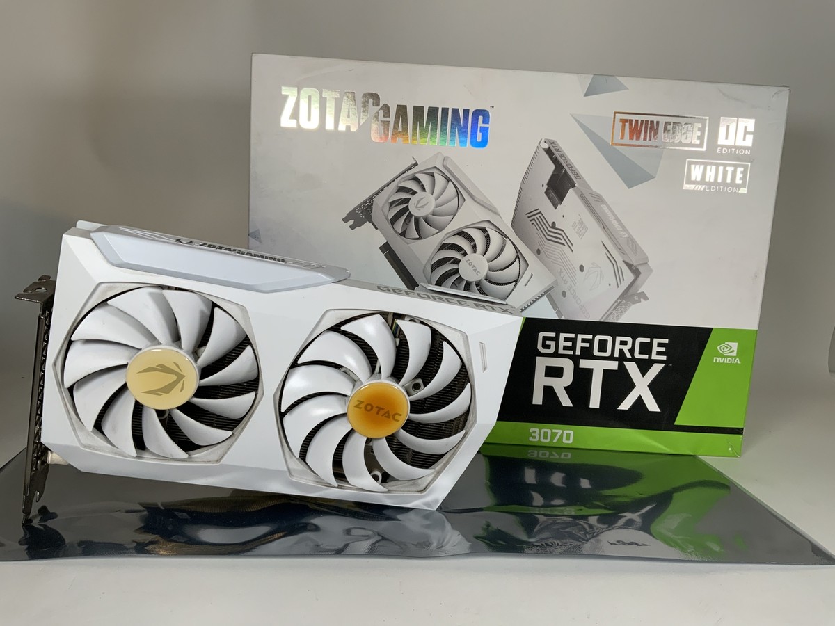 Zotac Nvidia GeForce RTX 3070 White Dual OC 8 GB GDDR6 PCIE 4 GPU