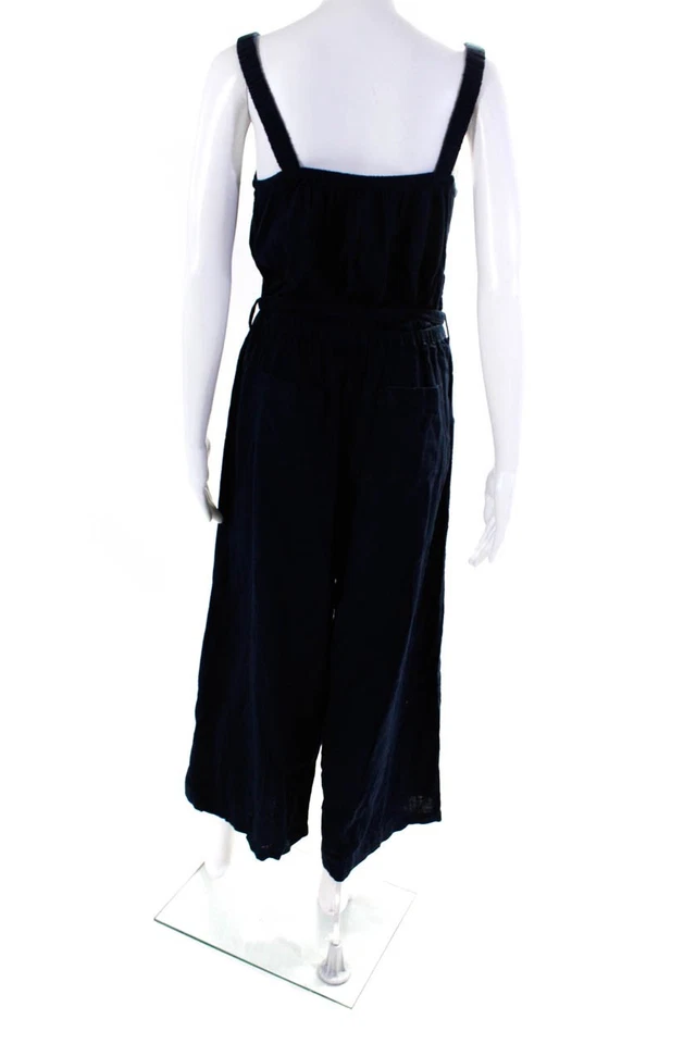 Splendid Womens Square Neck Sleeveless Wide Leg One Piece Jumpsuit Blue Size S - Image 3 of 4