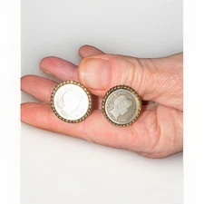 American Coin Treasures Gold Plated Coin Cufflinks Bullet Back with Certificate