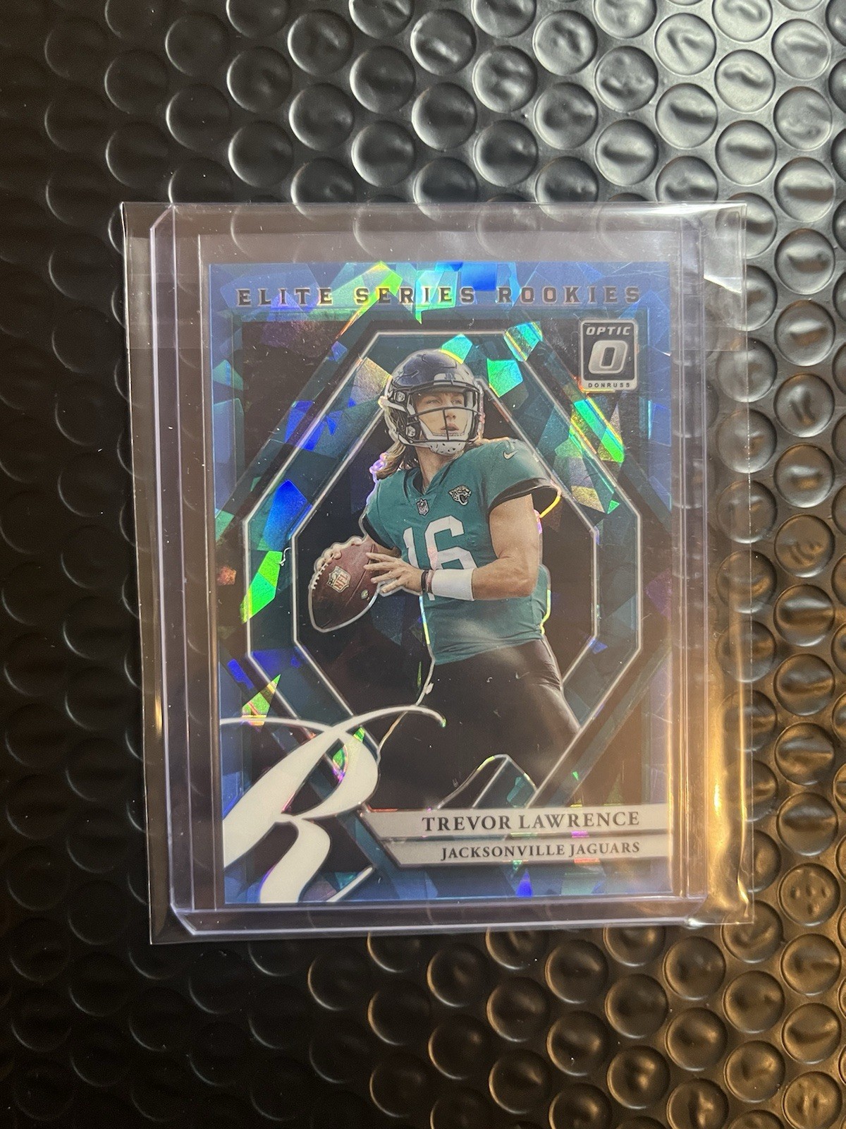 2021 Donruss Optic Trevor Lawrence Blue Ice /15 Elite Series Rookies SSP Jaguars