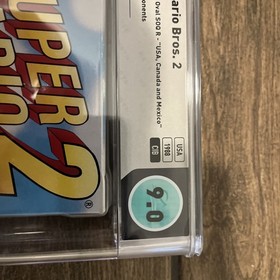 WATA 9.0 Super Mario Bros. 2 NES CIB [Matching Comp]! Japan, Oval SOQ R, Mexico