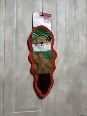 Zippy Paws  Christmas Z-STITCH Cat Dog Toy New - 3 Squeakers 12.5 