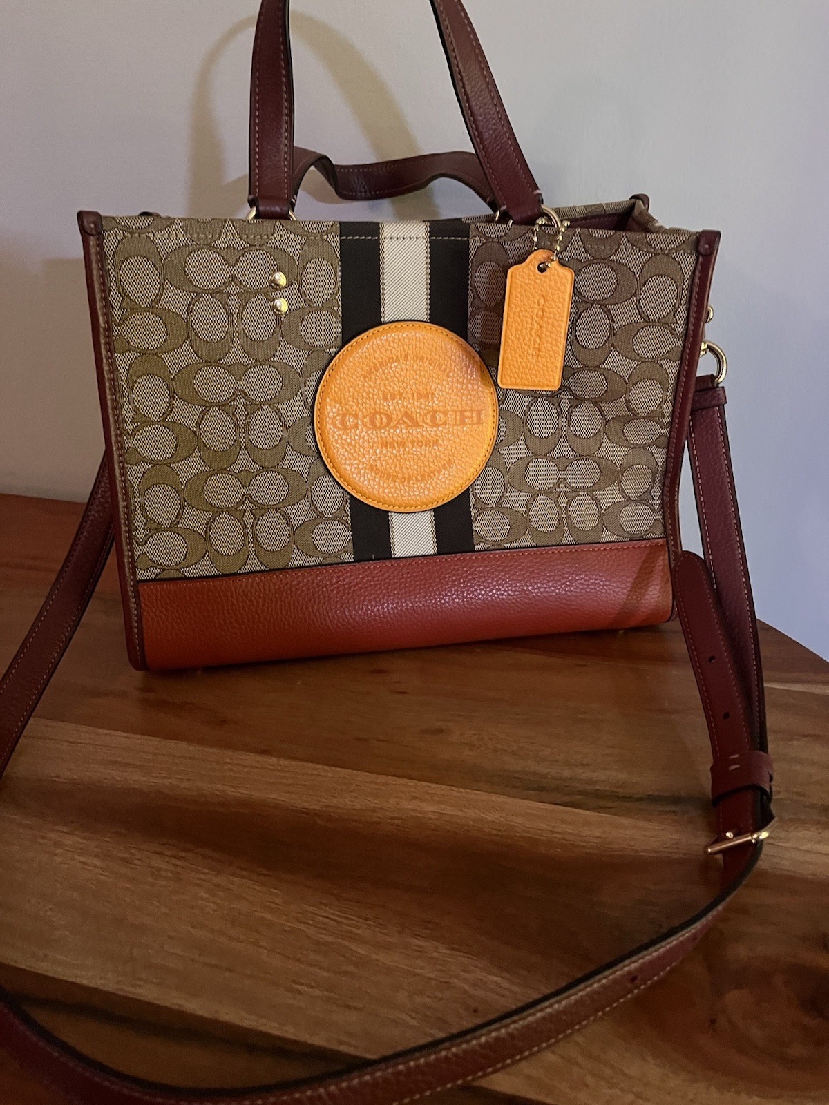 Coach Dempsey Carryall Bag – Signature Jacquard, Khaki Multi