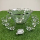 Vintage Anchor Hocking Savannah Punch Bowl 18Pc Set