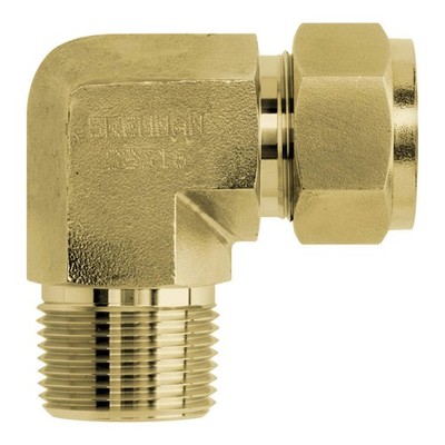 BRENNAN INDUSTRIES  Compression Elbow,Brass,C3770 826CC8