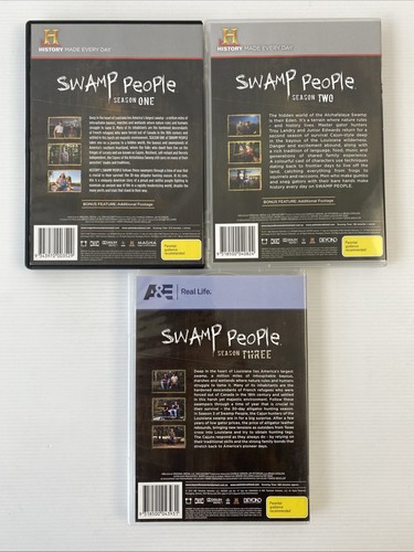 Swamp People Season 1 2 3 - DVD Very Good Condition Region 4 - Picture 2 of 8