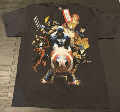 Marvel Mad Engine T-Shirt Captain America Wolverine 2012 Men s Size L NWT