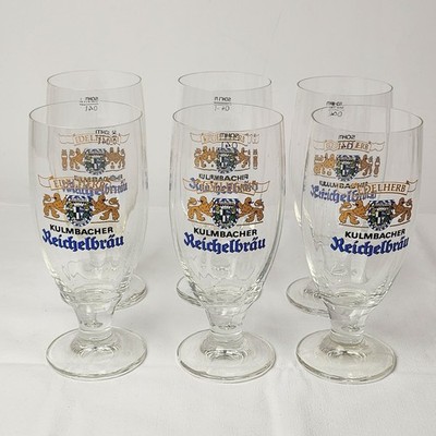 Kulmbacher Reichelbräu Biergläser 0,4l Set 6er Edelherb Fußgläser Sammlung