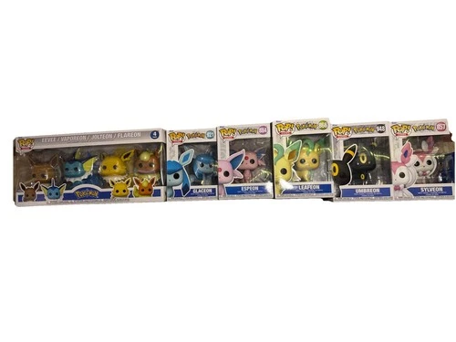 Lot of 9 Eevee Evolution Pokemon Funko Pops