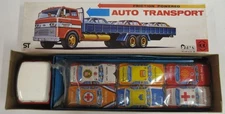 Sanyu Kobayashi Tin Toy FRICTION AUTO TRANSPORT die-cut version W/BOX F/S FEDEX