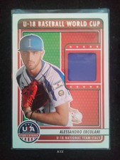 2023 Panini USA Stars & Stripes GAME USED JERSEY CARD U18-AE Alessandro Ercolani