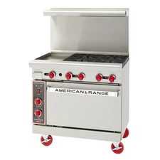 American Range AR-12G-4B 36" (4) Burner Gas Range w/ 12" Griddle & Standard Oven