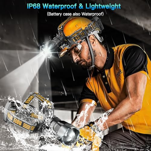 Stirnlampe Wiederaufladbar, 120.000LM Kopflampe Superhell LED Wiederaufladbar - Bild 7 von 7