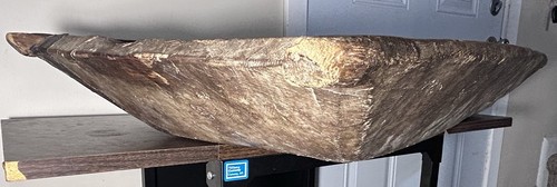 Antike um 1870 amerikanische primitive Holz Teigschüssel (rustikales Bauernhausdekor) - Bild 3 von 6