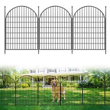 10 Pack Garden Fencing Animal Barrier, Metal No Dig Fence, Dog Fence Outdoor