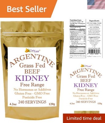 Nutrient-Dense Grass-Fed Beef Kidney Powder - 4.2 oz, 240 Servings for Vitality