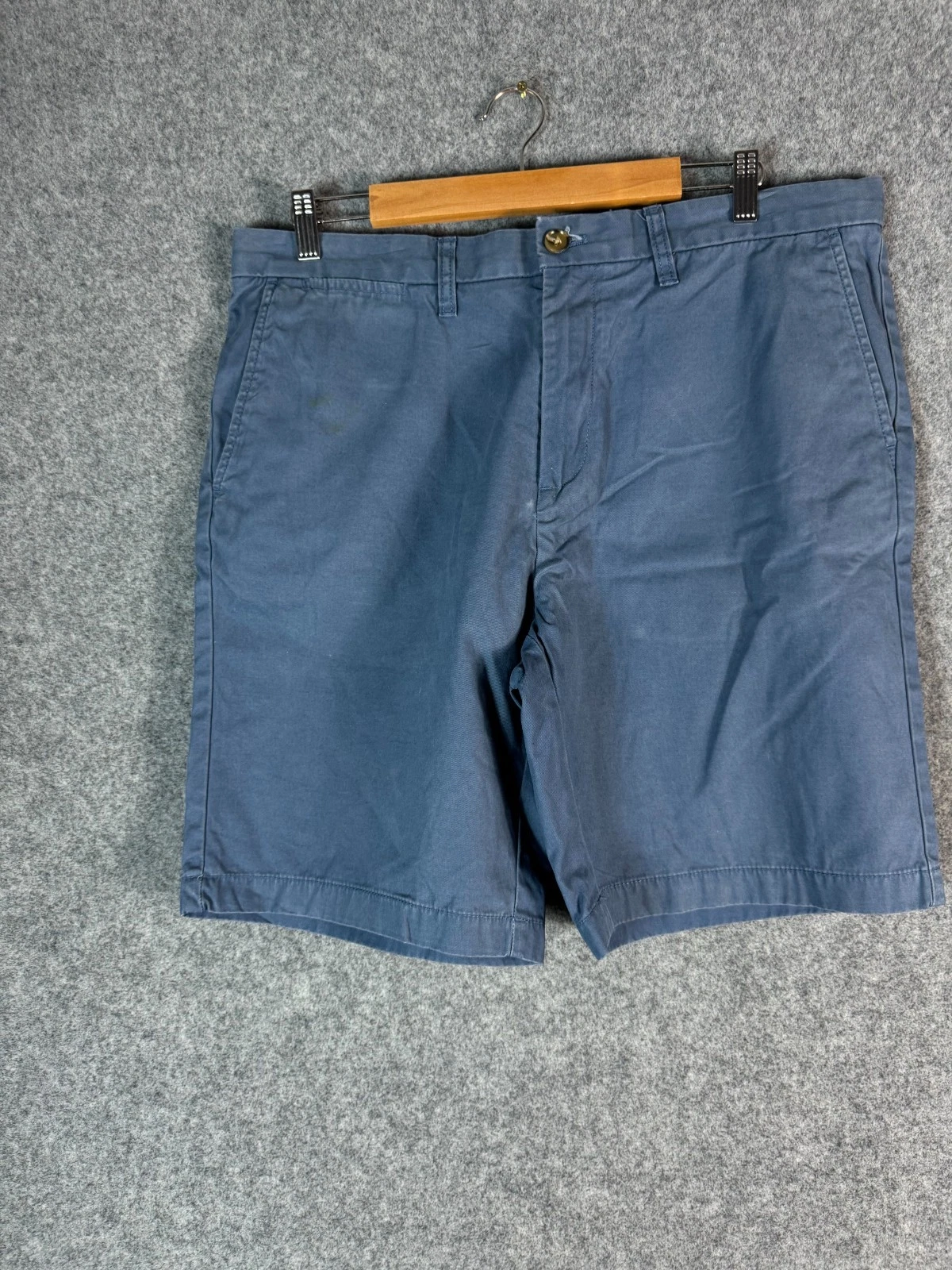 Tommy Hilfiger Chino Shorts Mens Size 36 Blue Regular Fit Outdoor Zip Fly Casual
