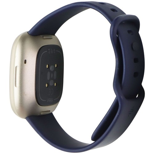 Fitbit Versa 3 Smartwatch (FB511) - Doré Étui / Bleu Infini Bandes (Complet Set - Photo 4 sur 4