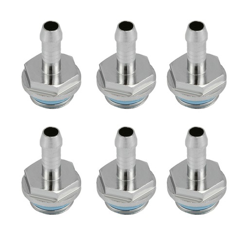 6Pcs Tube Tow-touch Fitting Barb Connector 9mm G1/4 Thread For PC Water Cooling - Zdjęcie 3 z 8