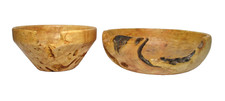 Ambrosia Spalted Maple Nesting Bowls Set Of 2 Artisan Made Signed Turned Wood