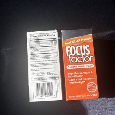 2 FOCUS FACTOR MACULAR HEALTH VISION 60 TABS EACH 120 TOTAL TAB. Exp: 05/2025