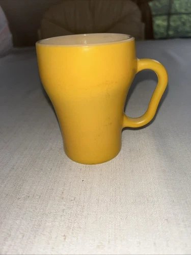 Vtg Fire King Coffee Cup/Mug Anchor Hocking Orangeish  D Handle