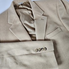 Vintage PBM Camel Hair Blazer Jacket Mens 44R 100 Classic Academia Made USA Tan