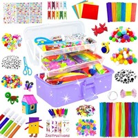 Bastelset FüR Kinder 3000 Teile Diy Basteln Koffer ZubehöR Geschenk