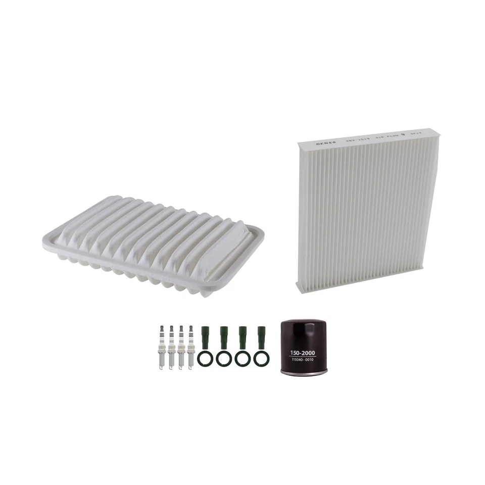 Kit de puesta a punto Denso NGK 4 bujías y kit de 4 botas para Toyota Corolla iM 1,8 L L4 18 Foto 2 de 2