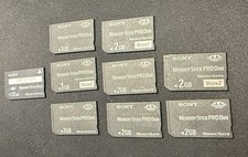 Sony original pro duo memory cards Various GB amounts 9 total