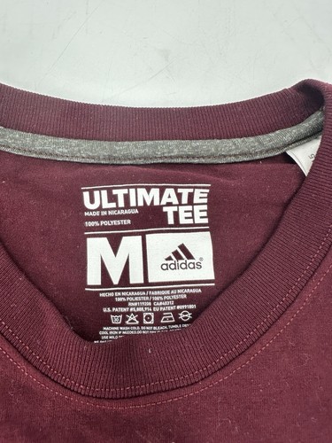 Adidas Ultimate Tee Climalite Men's Workout T Shirt Crew Neck Size M Burgundy - Bild 2 von 3
