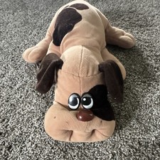 Tonka Pound Puppies Medium Plush Stuffed Animal Tan Brown Dog with PP Heart Logo